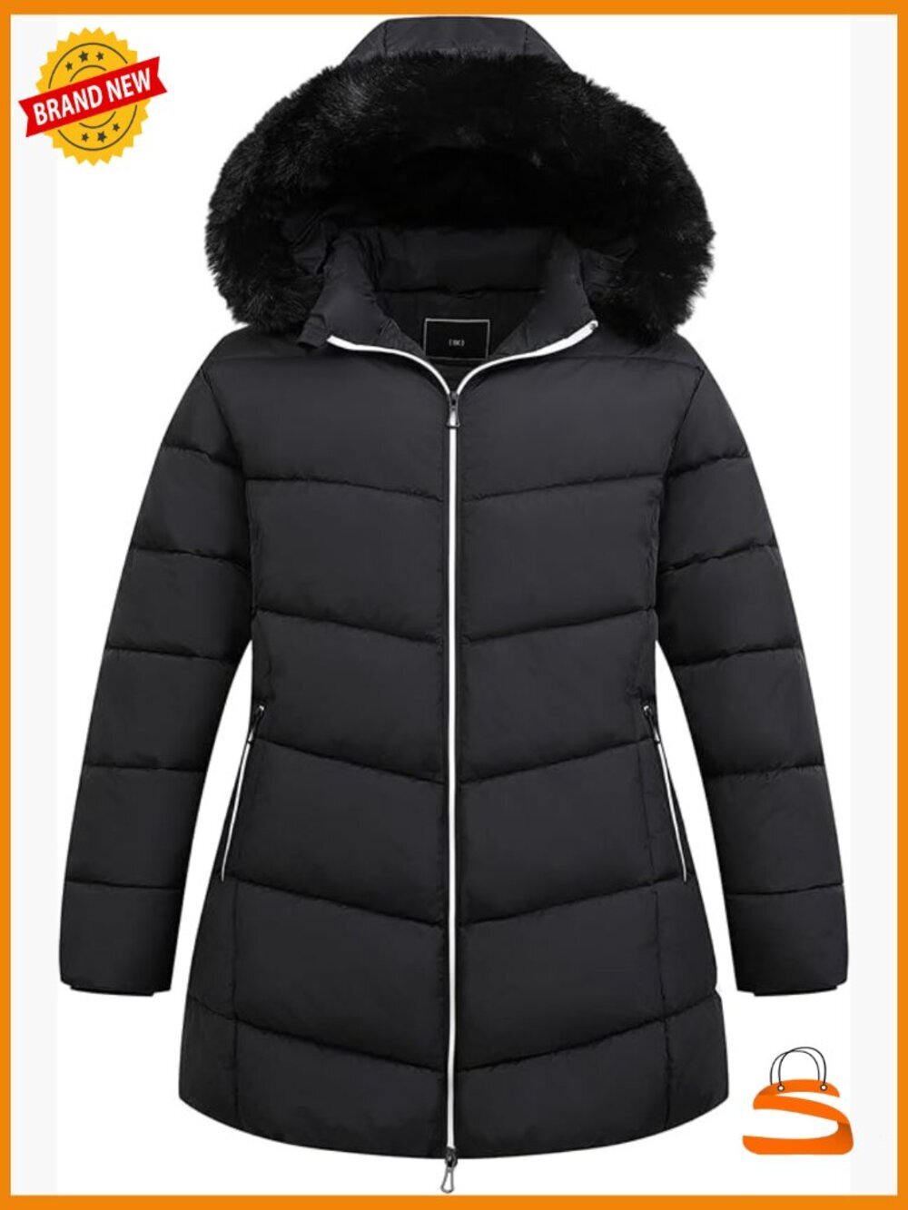 Plus Size Winter Windproof Down Coat Hooded Puffer Jacket Warm